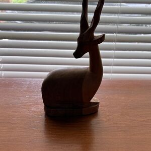 Artistic Wooden Gazelle Figurine